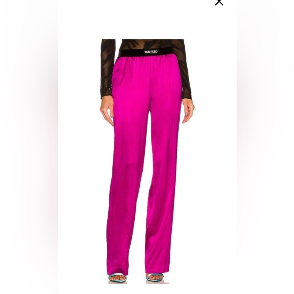 Tom Ford Fuchsia Satin Trousers